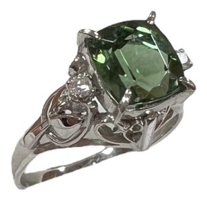 PM900 メレダイヤ付き トルマリン リング 指輪